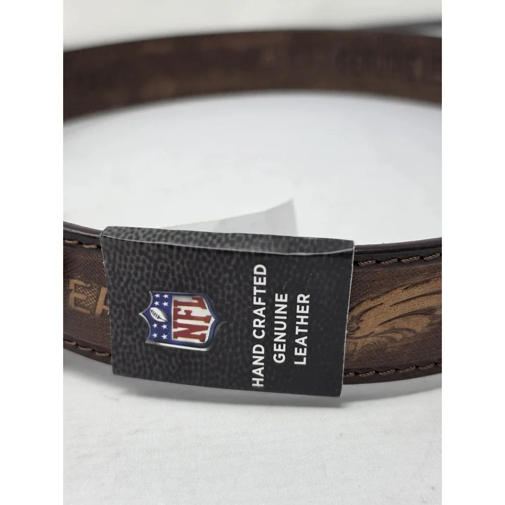 Philadelphia eagles NFL genuine leather western belt buckle belt Sz 34-36